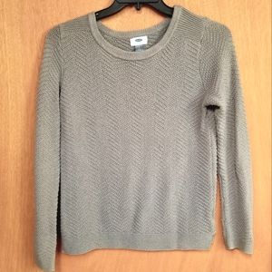 Old Navy Grey Chevron- Patterned Sweater, size Small